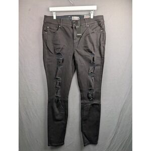 Torrid‎ Bombshell Skinny Jeans Black Distressed Plus Size 16T  New